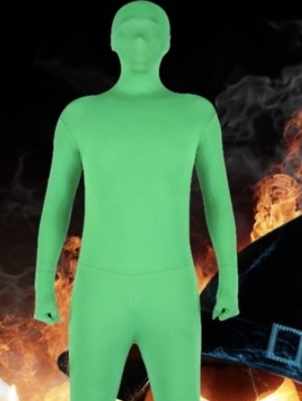 Solid Green Full-Body Morphsuit Adult XL Costume Halloween Party Dress Up